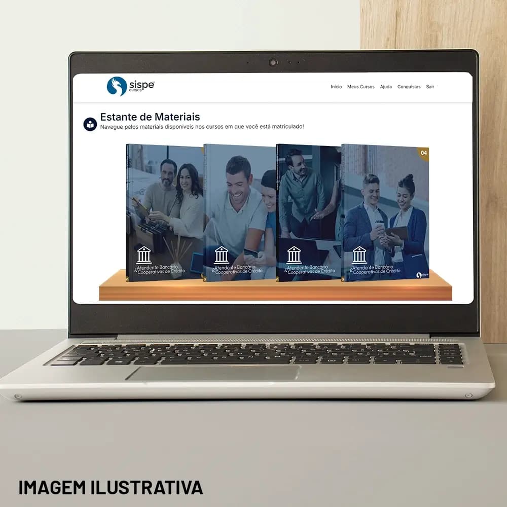 Material didático do curso Atendente Bancário e Cooperativas de Crédito