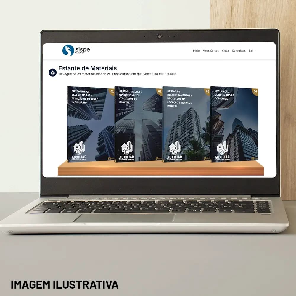Material didático do curso Auxiliar de Corretor de Imóveis