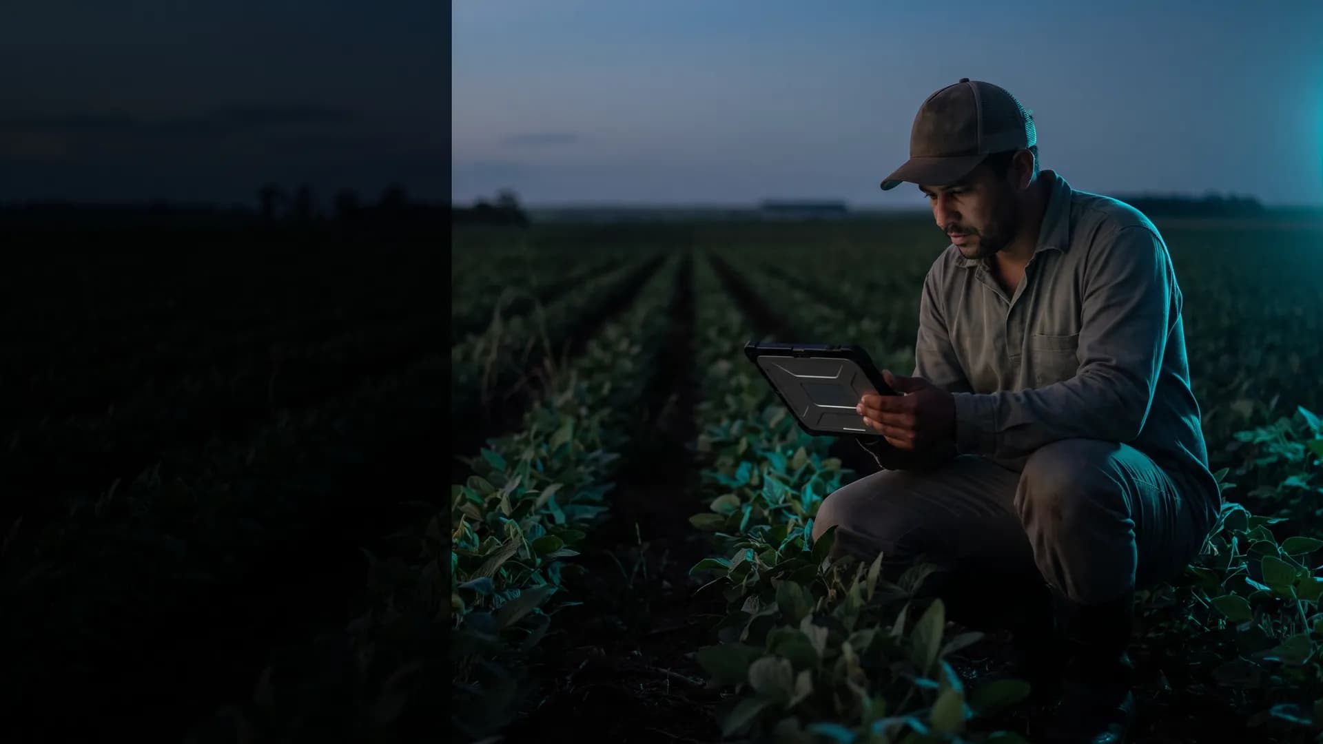 Profissional em agricultura 4.0 e gestão tecnológica rural no dia a dia do ofício — tecnologia e gestão 4.0 na propriedade rural