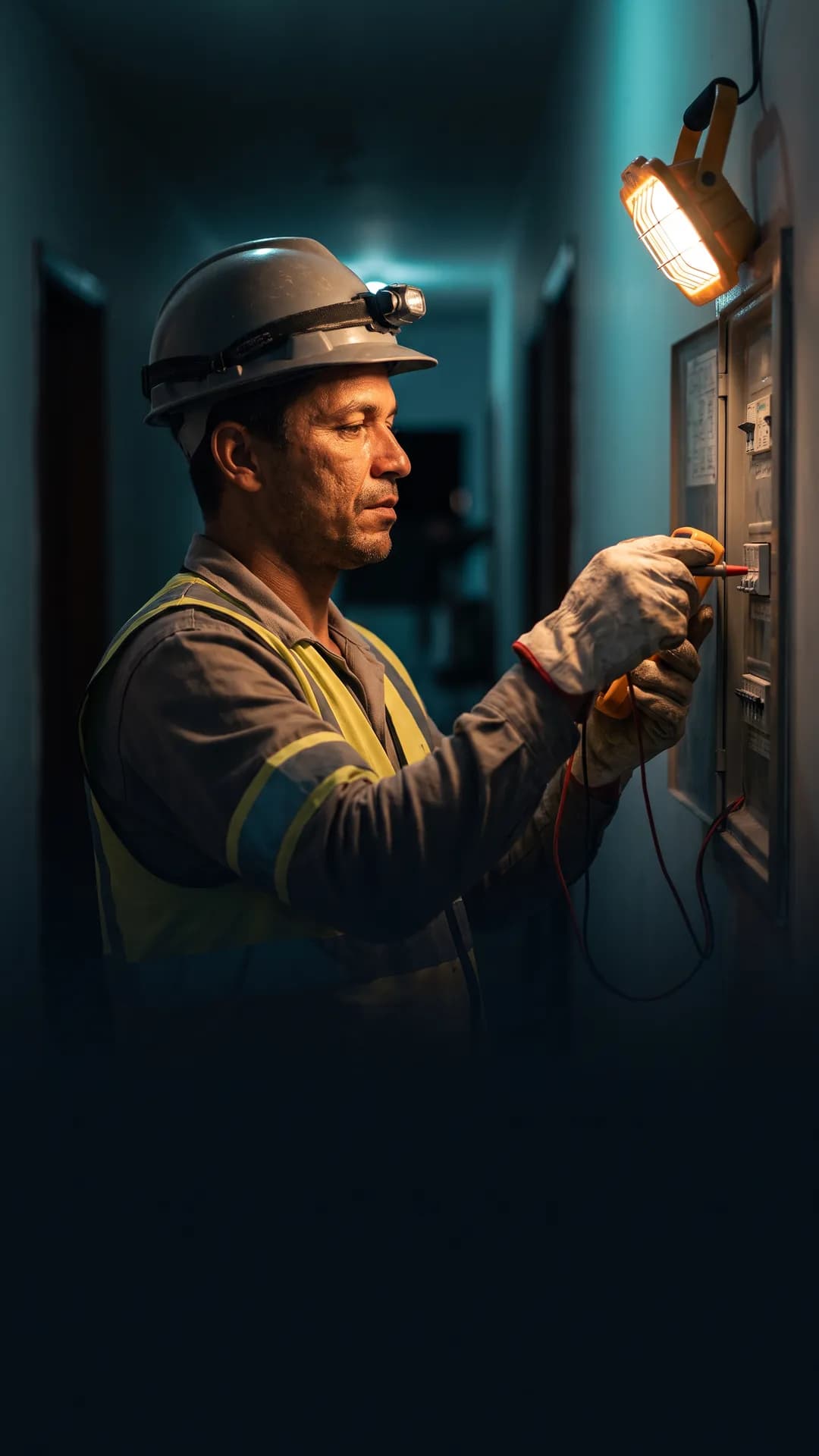 Profissional em eletricista profissional no dia a dia do ofício — instalações residenciais e prediais com segurança e norma